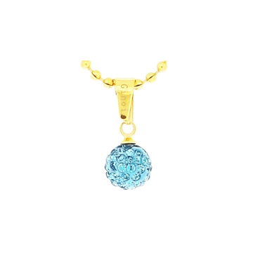 Dije con zirconias color turquesa