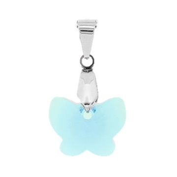 Dije mariposa mini cristal azul