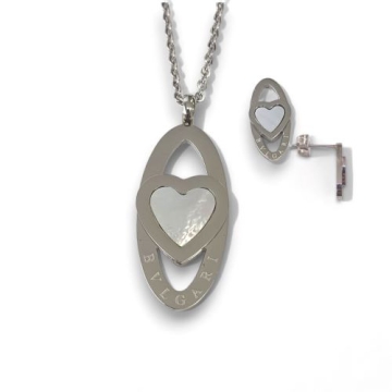 Set de Acero, Collar y Aretes