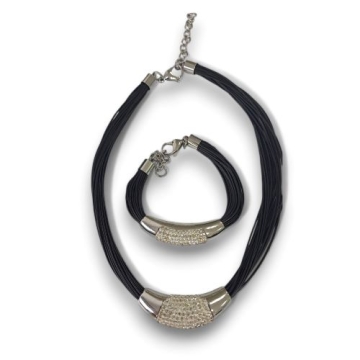 Set de Acero, Collar y Aretes