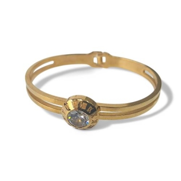 Pulsera Zircón Tono Dorado