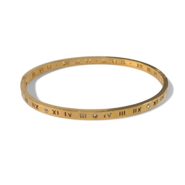 Pulsera Números Romanos y zirconias