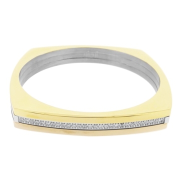 Pulsera tres tonos con zirconias