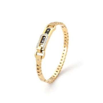 Brazalete de Acero Tono Dorado