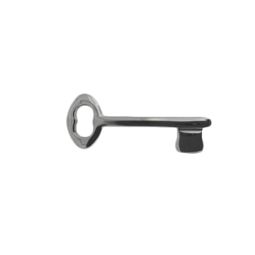 Charm de Acero en Forma de Llave, Tono Acero