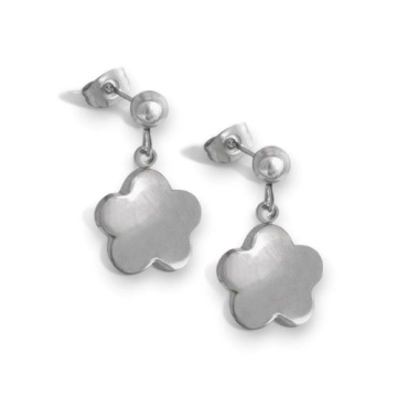 Aretes drop motivo de flor