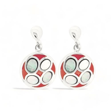 Aretes drop incrustación nacár