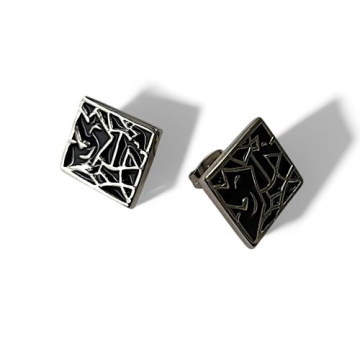 Aretes stud esmalte Color Negro