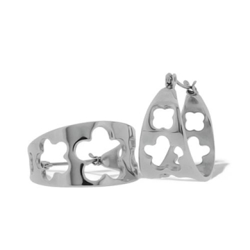 Aretes hoop con figuras de Flor