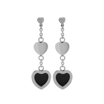 Aretes largos Figuras de corazones