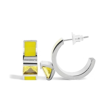 Aros esmalte amarillo zircón amarillo