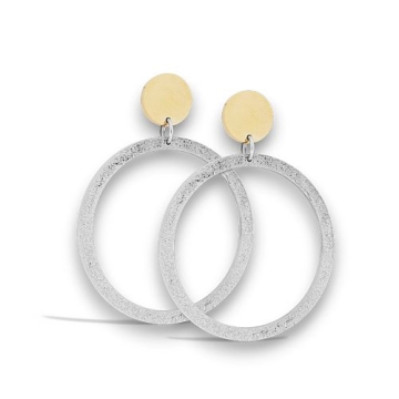 Aretes Drop Dos Tonos