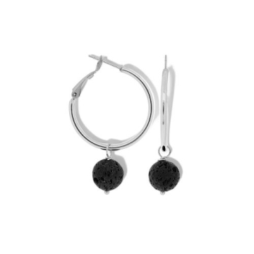 Aretes Drop con piedra volcánica