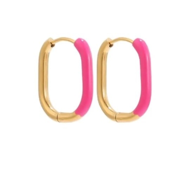 Aretes de Acero Tono Dorado
