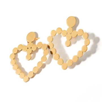 Aretes de Acero Tono Dorado