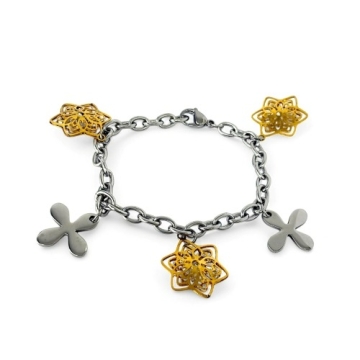 Brazalete con encantos de Flor