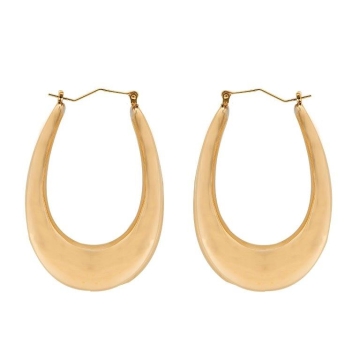 Aretes hoop ovalados gold