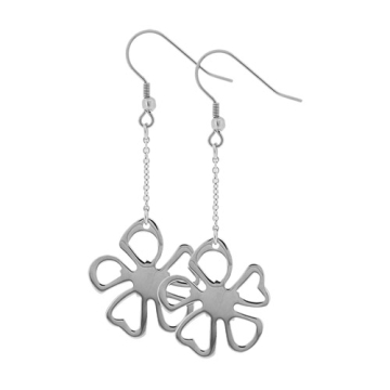 Aretes Drop largos figura de Flor