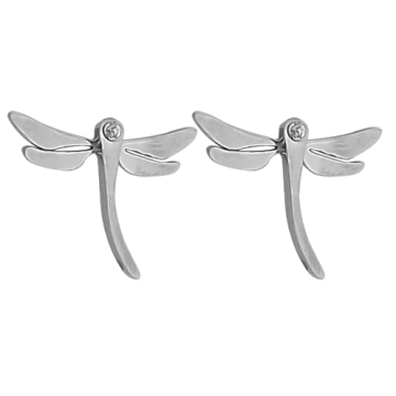 Aretes Stud Forma Libélula Con Zircón