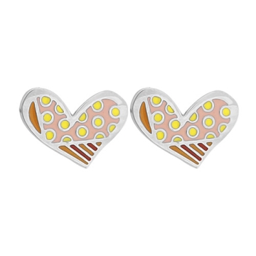 Aretes corazón Esmalte Multicolor