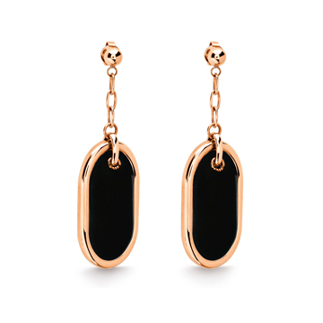 Aretes largos gold rose