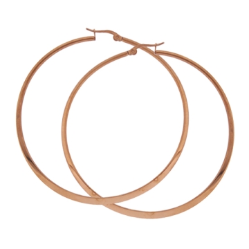 Aretes hoop gold Dorado Rosa