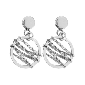 Aretes Drop cadena cruzada