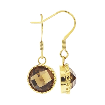 Aretes Drop Piedra Ambar