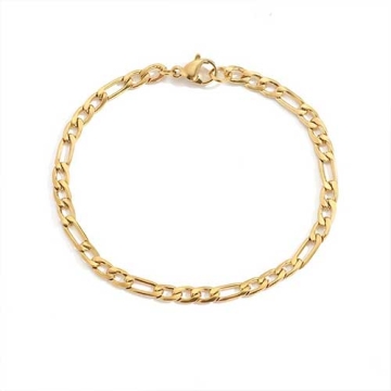 Brazalete Dorado Tejido Figaro 16.5 cm