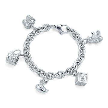 Brazalete divertidos encantos Baño de Plata 925