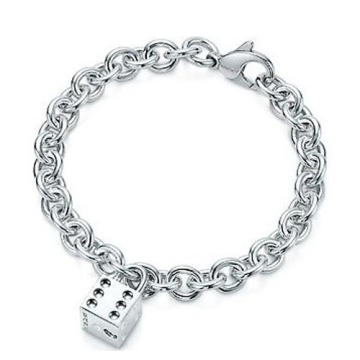 Brazalete dije Dado Baño de Plata 925