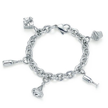 Brazalete divertidos encantos Baño de Plata 925