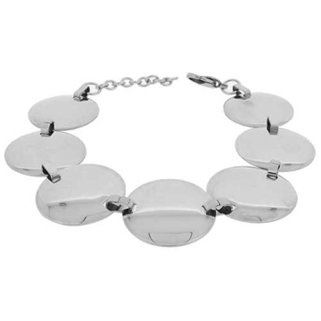 Brazalete silueta circulares tono Acero