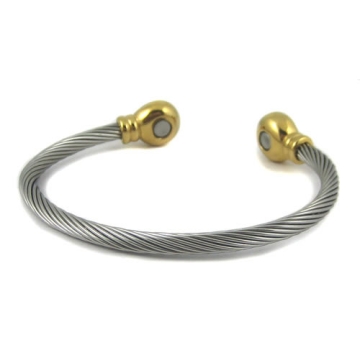 Brazalete bicolor con imánes en sus puntas
