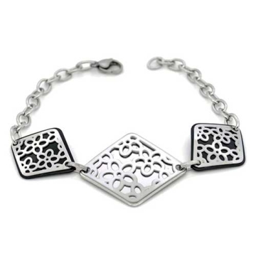 Brazalete silueta rombos bicolor