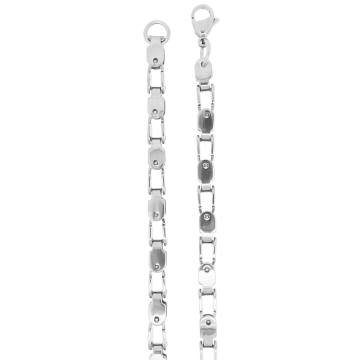 Cadena de Acero, tono acero, L= 60cm, esp= 5mm
