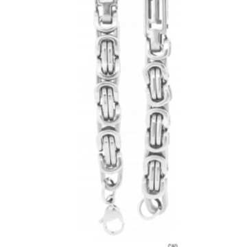 Cadena de Acero, tono acero, L= 60cm, esp= 7mm
