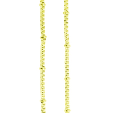 Cadena de Acero, Tono Dorado, Largo 70 cm + Ext5cm, Ancho: 1.50 mm