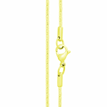 Cadena de Acero, Tono Dorado, Largo 70 cm + Ext5cm, Ancho: 2.30 mm