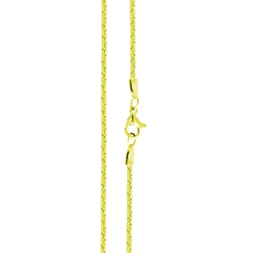 Cadena de Acero, Tono Dorado, Largo 70 cm + Ext5cm, Ancho: 1.70 mm