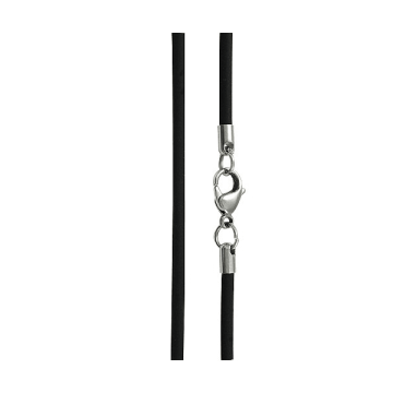 Cadena de PU Negro, Cierre de Acero, L= 50cm, esp= 3mm