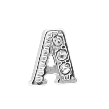 Charm Letra A con Zirconias