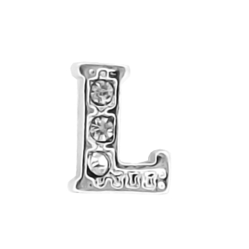 Charm Letra L con Zirconias