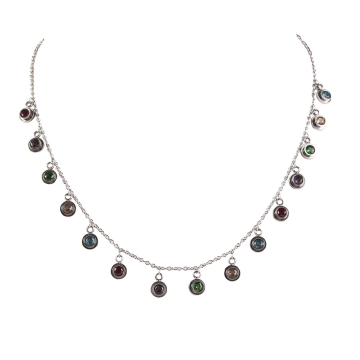 Collar con Cristales Multicolor  40 cm + 5cm Extension 