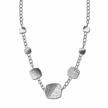 Collar largo de cuadros acanalados