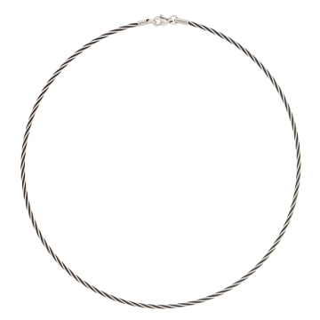 Collar Bicolor Iónico negro y acero