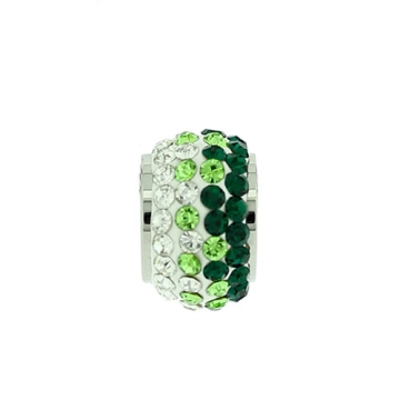 Dije circular con zirconias verdes