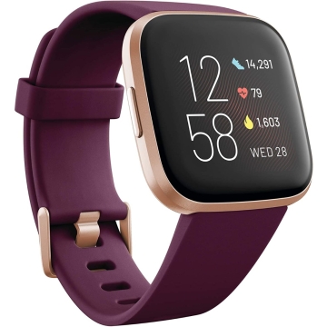 Fitbit Versa 2 Special Edition Health and Fitness Smartwatch with Heart Rate, Music, Alexa Built-in, Sleep and Swim Tracking, Smoke Woven/Mist Grey, One Size (S and L Bands Included)