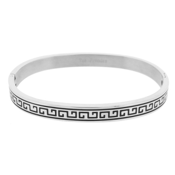 Pulsera con esmalte negro grabado