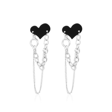 Aretes de Acero Tono Negro